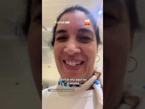 Jovem reencontra madrinha de surpresa após mais de um ano e emociona aeroporto