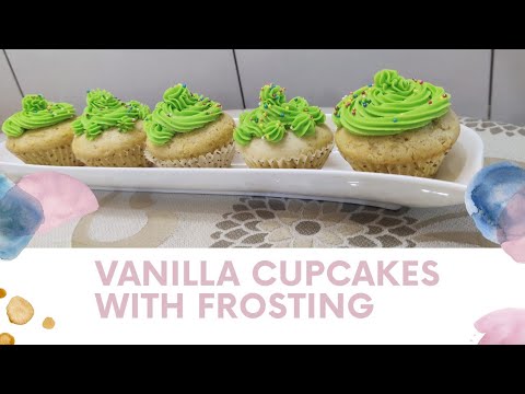 Vanilla cupcakes with Buttercream frosting
