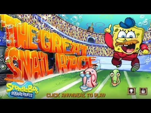 SpongeBob Squarepants - The Great Snail Race [Nickelodeon Games] Video