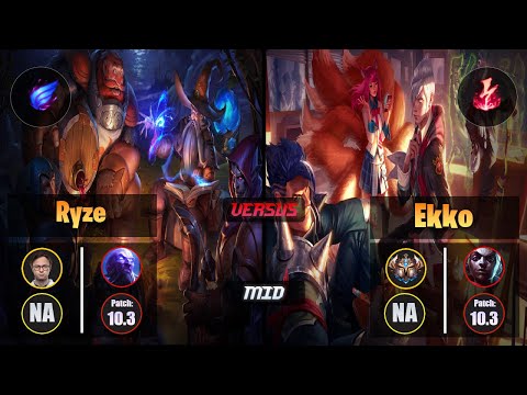 Jensen RYZE (Mid) [Phase Rush] VS EKKO - Challenger NA Patch 10.3