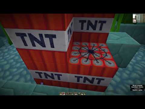 Minecraft Java 1.20 1.20.1 Underwater Use of TNT on Ocean Monument