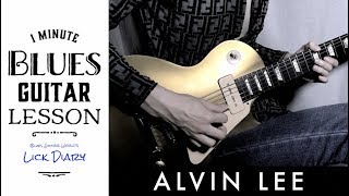 Alvin Lee - Easy Blues lick in Am | Guitar Lesson | #324