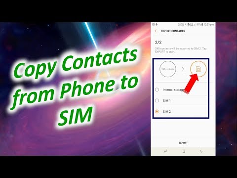 How to Copy Contacts from Phone to SIM