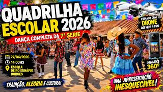 DANÇA ESCOLAR 2026 🔥 Dança Completa da 7ªAno | Filmado com Drone DJI Mini 4 Pro + Insta360