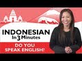 Learn Indonesian - Indonesian in Three Minutes - Do you speak English?