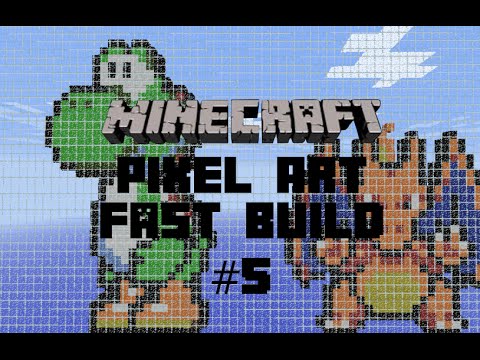 Minecraft- Pixel Art Fast Build #5