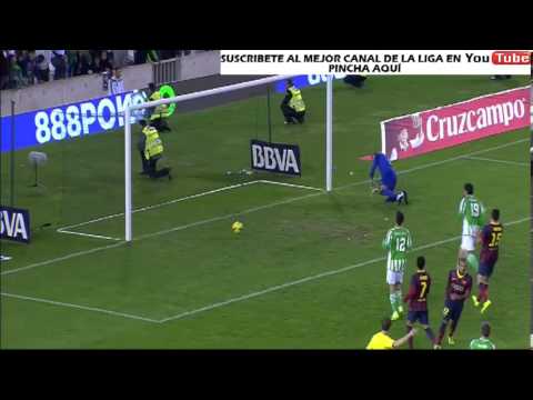 Betis vs Barcelona 1-4 Gol Jorge Molina Jornada 13 2013/2014 - AllGoalLFP