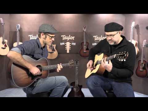 Andy Powers of Taylor Guitars James with Greg Koch in the Taylor Booth  •  NAMM 2016