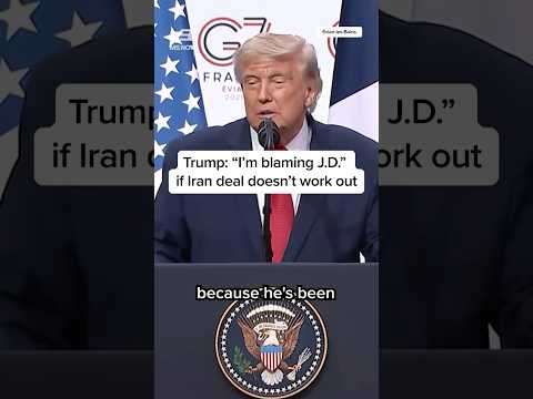 Trump jokes, 'I'm blaming JD' if Iran deal doesn't work out