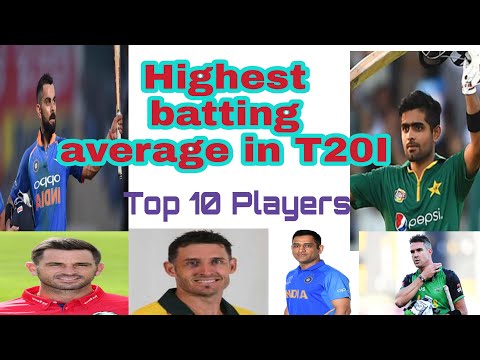 Highest batting average in T20I | T20 best batting average || Top 10 players with highest  average