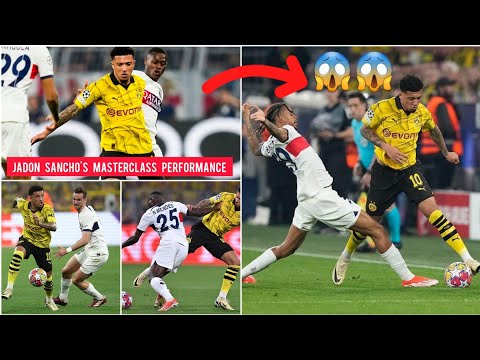 🙆😱 Borussia Dortmund's JADON SANCHO brilliant performance vs PSG in UCL semifinal encounter