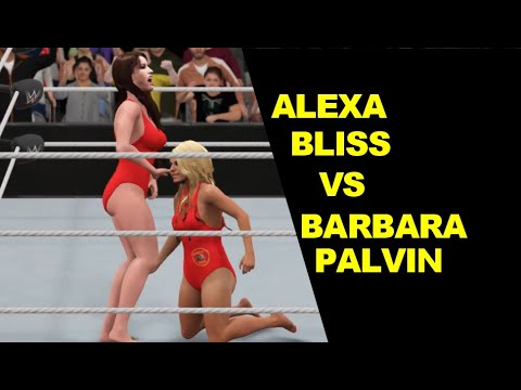 WWE 2K17 Alexa Bliss vs Barbara Palvin - Baywatch Match