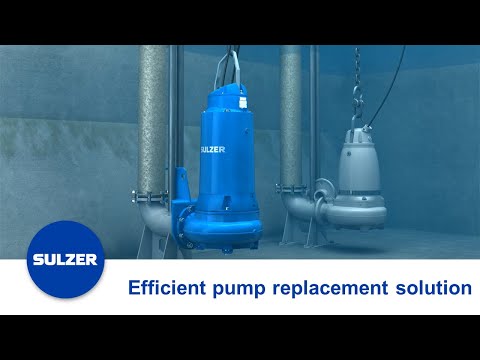 Efficient pump replacement solution for wastewater pumping stations
