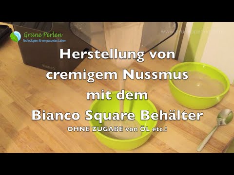 cremiges Nussmus mit dem Bianco Mixer + Square Behälter