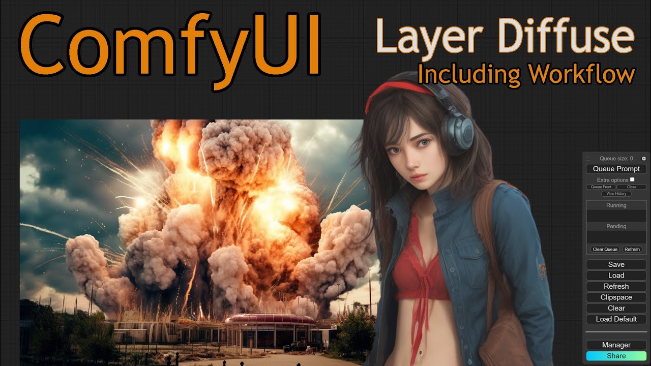 ComfyUI Layer Diffuse transparent image workflow  #comfyui #stablediffusion #transparent