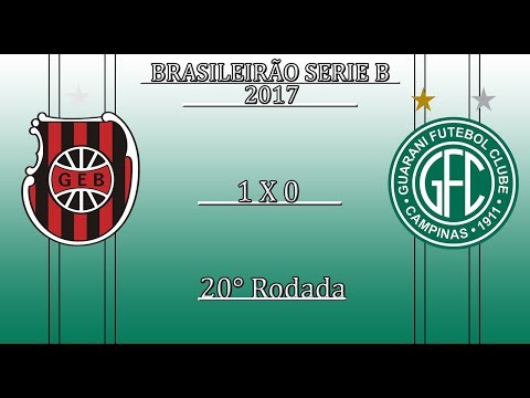 Brasil de Pelotas 1 x 0 Guarani - 20° Rodada - Brasileirão Série B - 2017