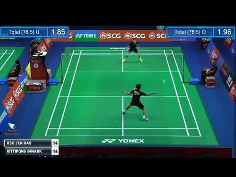 R64 MS  許仁豪(台)vs Kittipong IMNARK(泰)2016年泰國羽球黃金大獎賽