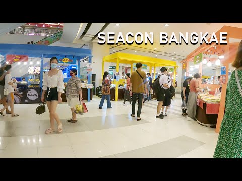 BANGKOK [4k] Walking. Seacon bangkae.Thai people like to walk to the mall in summer.