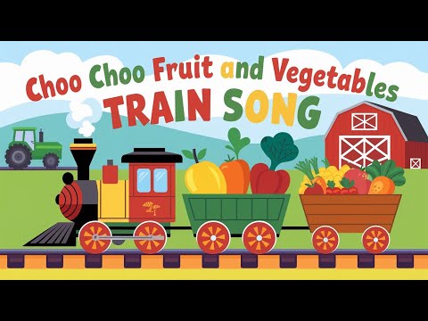 Choo Choo Fruit Train and Vegetables Bus Song | Fun Nursery Rhymes for Kids! 🍌🍓 Sing and Learn! 🌟"