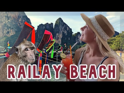 RAILAY BEACH | KRABI | THAILAND (Beautiful Beach and a Monkey Invasion)