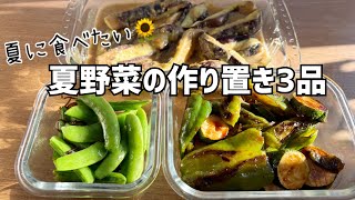     夏に食べたい！夏野菜の作り置き3品／副菜を作って平日ラクごはん🍆🫑