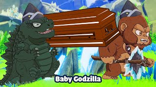 Baby Godzilla vs Baby Kong vs Baby Ghidorah || Coffin Dance Song Meme Cover