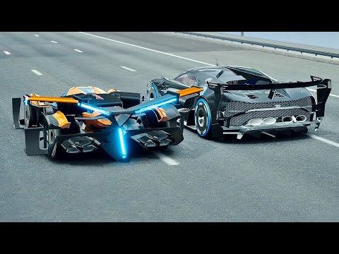 Lamborghini V12 GTR vs Bugatti Black Devil - Drag Race 20 KM