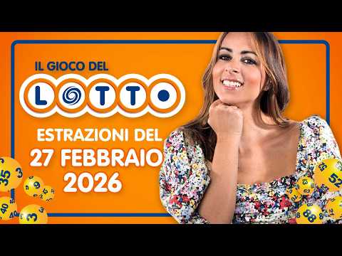 Estrazione in diretta del Gioco del Lotto e del Simbolotto di venerdì 27 Febbraio 2026