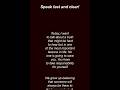Speak Fast And Clear Improve Your English