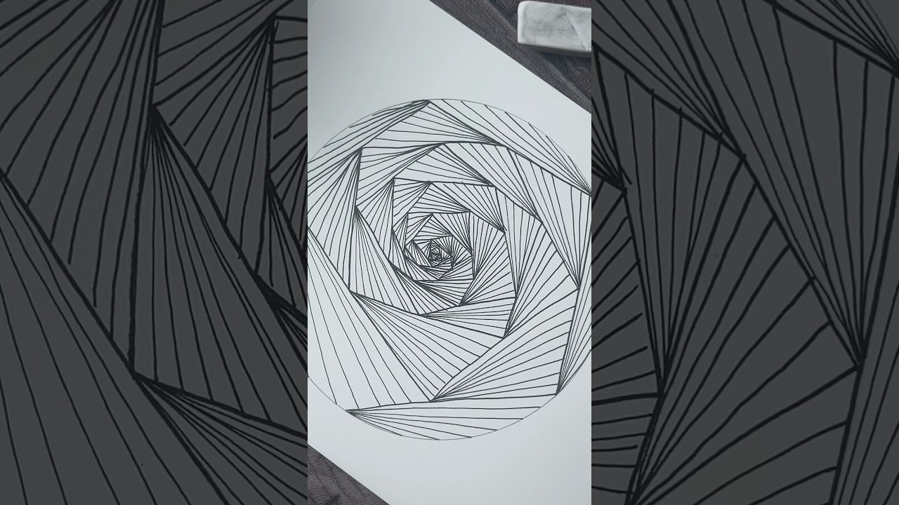 Einfaches Zeichentutorial für ein dekoratives Muster – ideal für Anfänger oder als kreative DIY-Idee