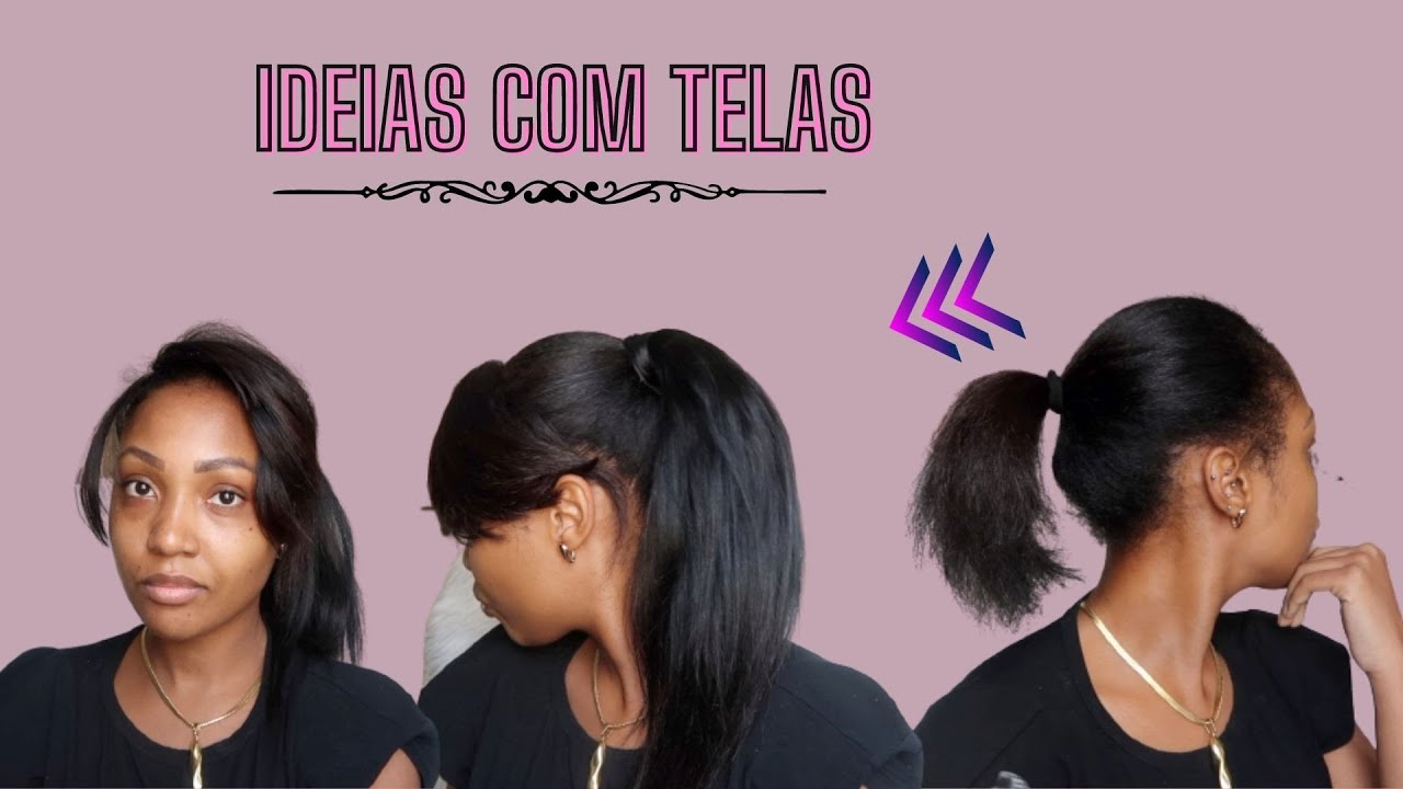 Ideias com telas rápido e facil rabo de cavalo e franja usando a técnica quickwave em minutos .