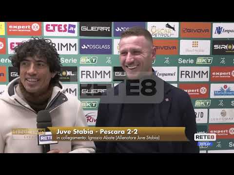 Juve Stabia - Pescara 2-2 91° Abate: "Abbiamo sofferto, pari giusto"