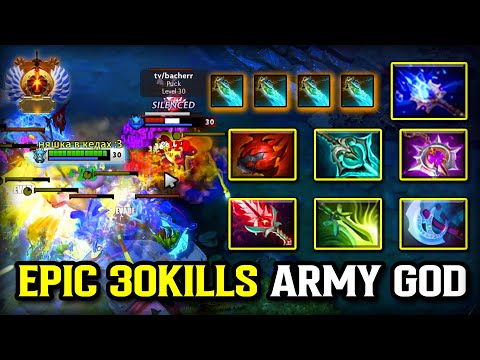 EPIC 30KILLS ARMY GOD Phantom Lancer | Max Slotted Build Vs. Gunslinger Muerta | 7.39b DOTA 2