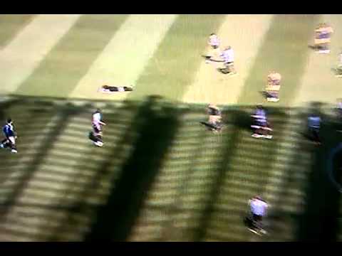 Ball hits ref in the face and knocks him out