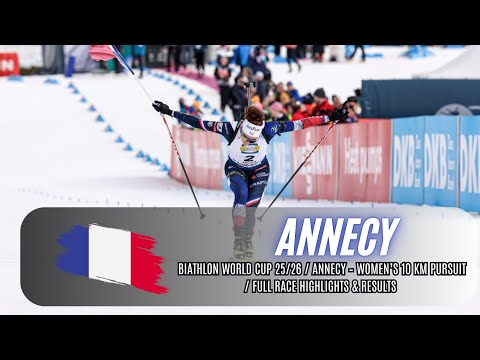 Biathlon World Cup 25/26 / Annecy – Women’s 10 km Pursuit / Full Race Highlights & Results |