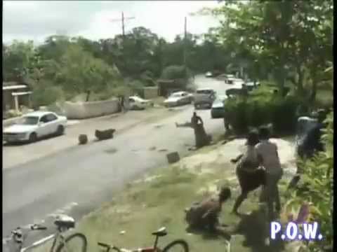 FUNNY Policeman falling out of VAN