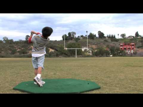 Golf Drills  Free Golf Lesson Kids Hit Golf Balls Through Field Goal