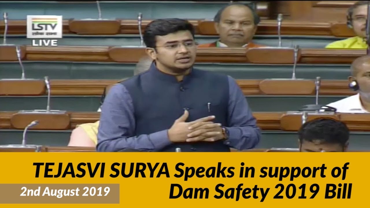 Tejasvi Surya speaks on The Dam Safety Bill, 2019 in Lok Sabha