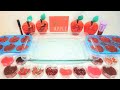 Red Apple Slime Mix Apple Red Sparkly Satisfying ASMR Slime