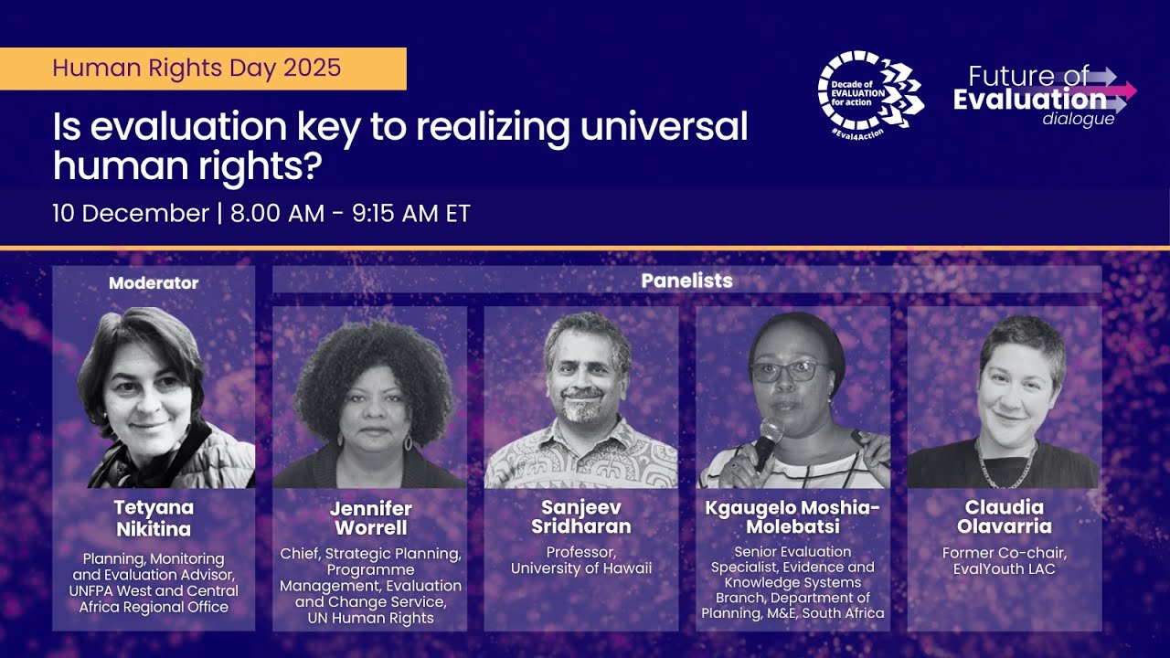 Future of Evaluation dialogue #5 - Human Rights Day