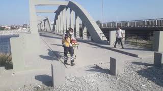 Köprüde Dengesini Kaybeden Elektrikli Bisiklet Sürücüsü Yaralandı
