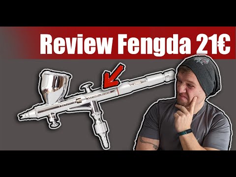 Airbrush Unboxing Review Fengda FE-180 Günstigste Gun 20€ (4k/60FpS) DE Audio/ENG SUB