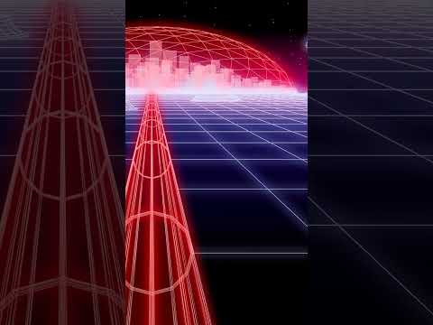 Synthwave Space City Tunnel Screensaver 4K #short #shorts #shortvideo #shortsvideo #youtubeshorts