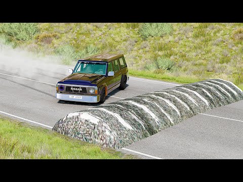 Mobil vs Speed Bumps #15 - BeamNG Drive