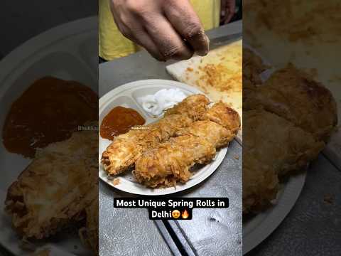 Most Unique Spring Rolls in Delhi😍🔥|| Indian Street Food