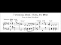 Thelonious Monk - Ruby, My Dear - Piano Transcription (Sheet Music in Description)
