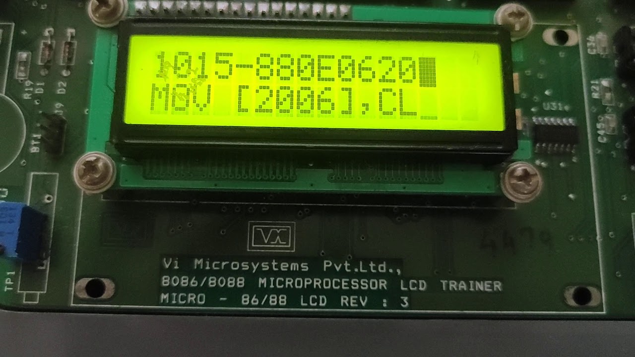 8086 Microprocessor 16 bit addition program