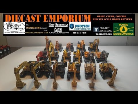 Diecast & Brass Scale Model Excavator Collection