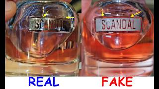 Jean Paul Gaultier scandal perfume real vs fake review. How to spot fake Gaultier Scandal fragrance