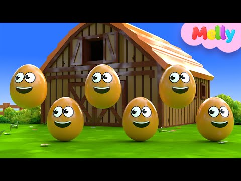 Learning Colors and Numbers Songs | Colorful Eggs on the Farm | Melly Nursery Rhymes & Kids Songs